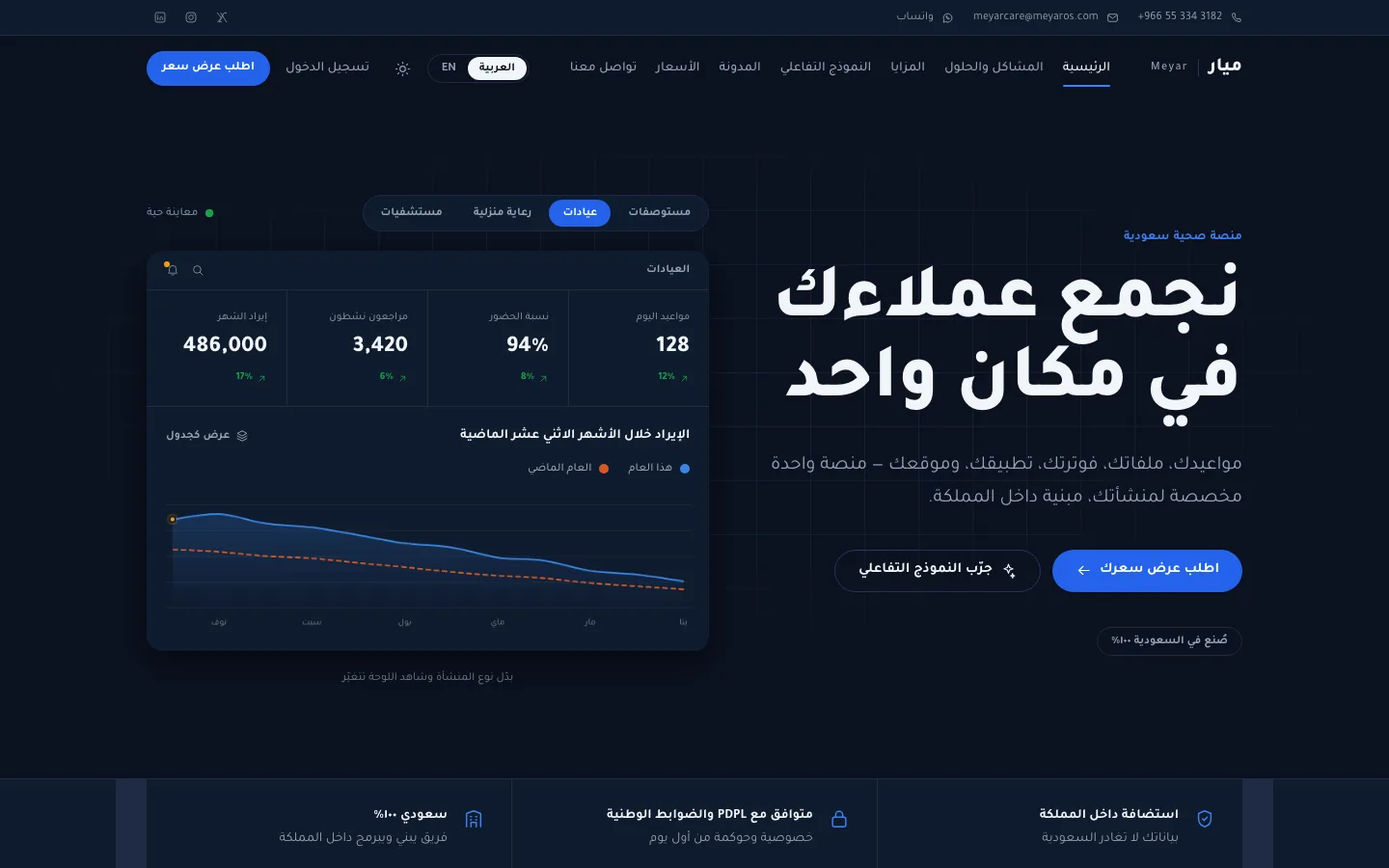 واجهة ميار على سطح المكتب